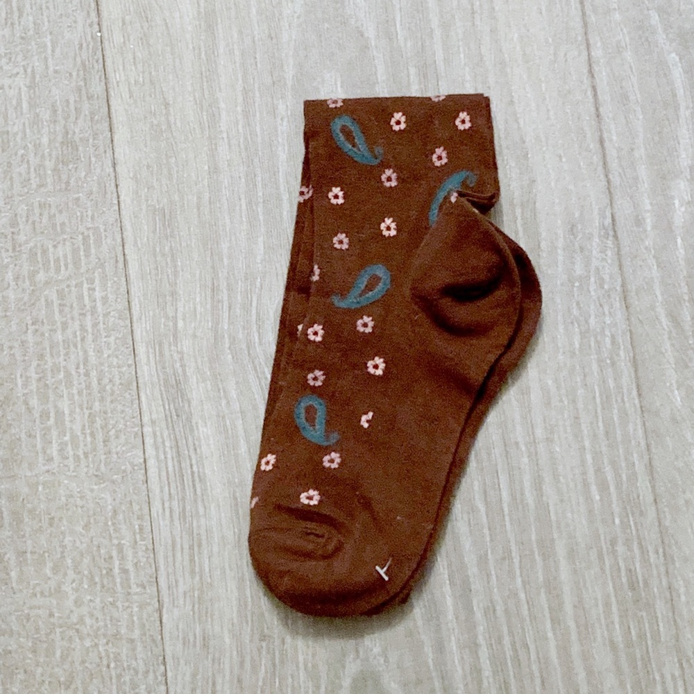 NWOT long floral socks